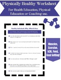 Physically Healthy Individuals Worksheet