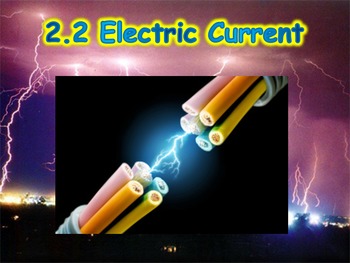 Preview of Physics 2.2 Electric Current, Voltage, Resistance Guided Notes and PowerPoint