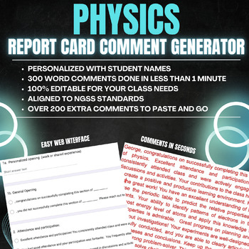 chief bite groove Physics - Automatic Report Card Generator by Scacco Matto Educational  Products