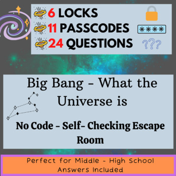 Preview of Physics - Big Bang - Making Sense of the Universe - Escape Room