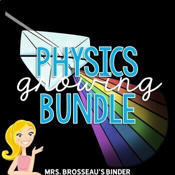 Preview of Physics Bundle | High School Physics Workbooks, Doodle Notes, Presentations +