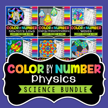Preview of Physical Science Color by Number Bundle