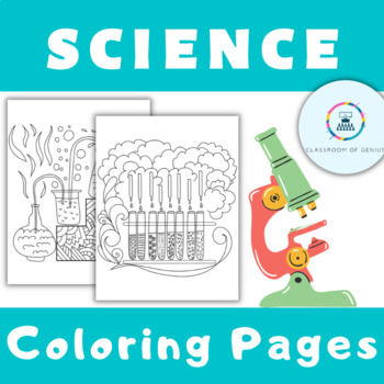 Preview of Physics Coloring Pages - Science, Chemistry Coloring Worksheets Activity