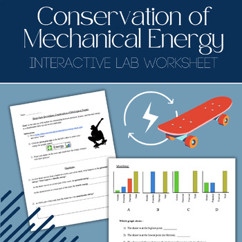Preview of Physics Conservation of Mechanical Energy Lab Worksheet
