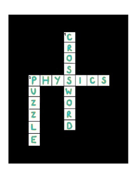Preview of Physics Crossword Puzzle (Answer Key Included)