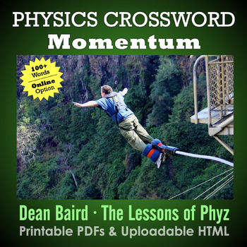 Physics Crossword Puzzle 5 Momentum by The Lessons of Phyz TPT