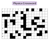 Physics Crossword Puzzle! (Answer Key Included)