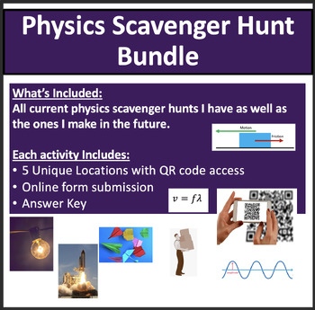 Preview of Physics Digital Scavenger Hunt Bundle - Digital Science Activities