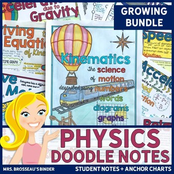 Preview of Physics Doodle Note Bundle| Visual Notes for Physics and Physical Science