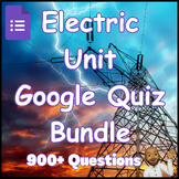 Physics | Electric Current Unit Quiz Bundle  | Google Form | 985Q