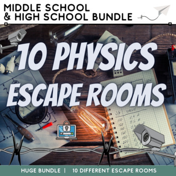 Preview of Physics Escape Room Science Collection (Atoms | Energy | Space | Forces .....)