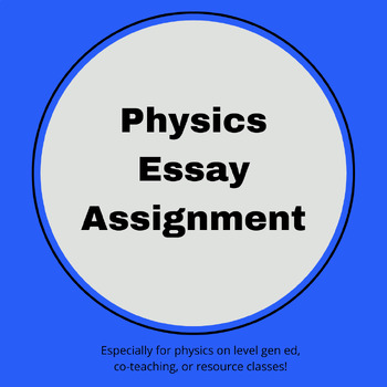 Preview of Physics Essay Writing Assignment Future Job Career Rubric research sub science