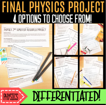 Preview of Physics Final | Project (4 Differentiated Options)
