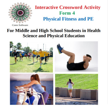 Preview of Physical Fitness and PE - HS/MS Health Science and PE - Interactive Crossword F4