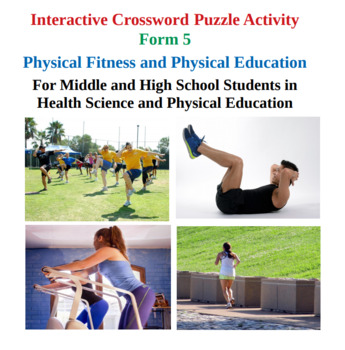 Preview of Physical Fitness and PE - HS/MS Health Science and PE - Interactive Crossword F5