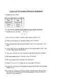 Physics - Force and Momentum Practice Problems w/Answer Key