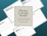 Physics Formula Worksheets BUNDLE