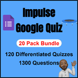 Physics | Impulse Quiz Bundle | Google Form | 120 Pack 1300Q
