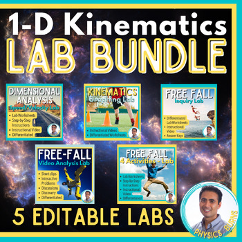 Preview of Physics: Kinematics Lab Bundle (1-Dimensional)