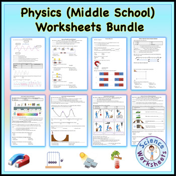 Preview of Physics (Middle School) - Worksheets Bundle | Printable & Distance Learning