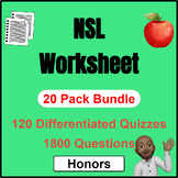 Physics | Newton's Second Law Quiz Honors Bundle | Workshe