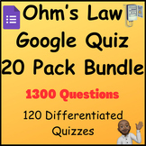 Physics | Ohm's Law Quiz Bundle | Google Form 20 (1300 Questions)