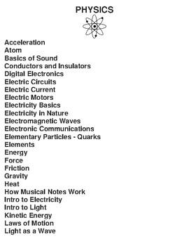 Preview of Physics Paraphrasing Worksheet Packet (58 Topics)