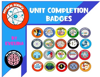 Preview of Physics/Physical Science Unit Completion Badges