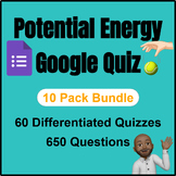 Physics | Potential Energy Quiz Bundle | Google Form | 60 