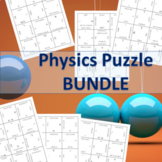Physics Puzzles Activity BUNDLE for High School Physics