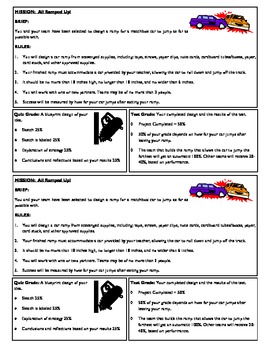 Preview of STEM Lab Science Experiment - matchbox cars ramp jump lab