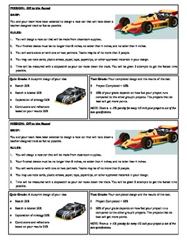 Preview of STEM Lab Science Experiment - race cars lab