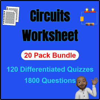 Preview of Physics | Series Vs. Parallel Circuits Quiz Bundle  | Worksheet | 120 Pack 1800Q