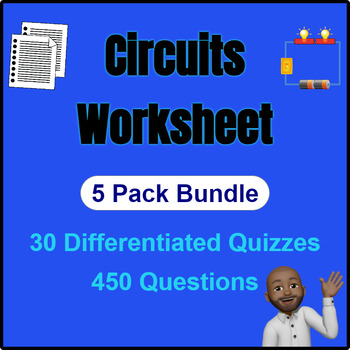 Preview of Physics | Series Vs. Parallel Circuits Quiz Bundle  | Worksheet | 30 Pack 450Q