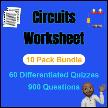 Preview of Physics | Series Vs. Parallel Circuits Quiz Bundle  | Worksheet | 60 Pack 900Q