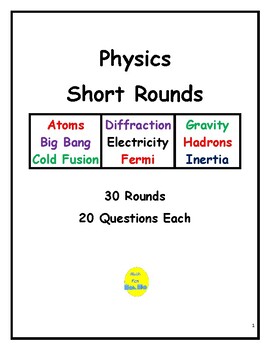 Preview of Physics Short Rounds