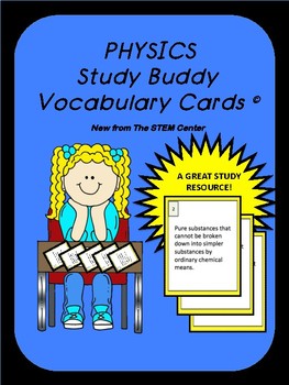 Preview of Physics Study Buddy Vocabulary Cards