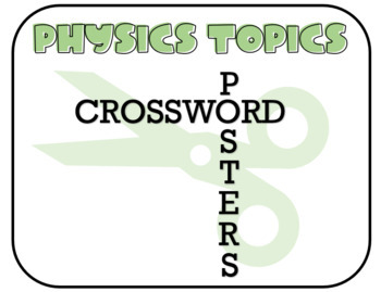 Preview of Physics Topics - Crossword Puzzle Poster Letters
