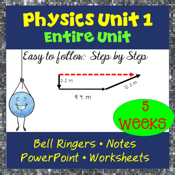 Preview of Physics Unit 1 Graphing & 1 D Kinematics:  The total bundle!