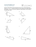 Physics Unit 4 - Vectors Worksheet #2 (Practicing Trigonometry)