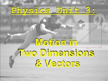 Preview of Physics Unit: Motion in Two Dimensions