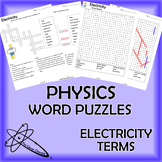 Physics Word Puzzles - Electricity Terms