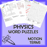 Physics Word Puzzles - Motion Terms