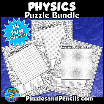 Preview of Physics Word Search Puzzle with Coloring BUNDLE | 14 Wordsearch Puzzles