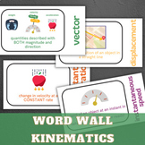 Physics Word Wall for Kinematics Vocabulary Terms