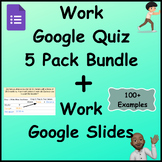 Physics | Work Calculations Google Quiz Form 5 P Bundle 30