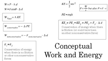 Preview of Physics Work and Energy: Summary