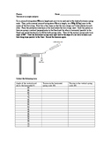 Physics lab - tension at an angle