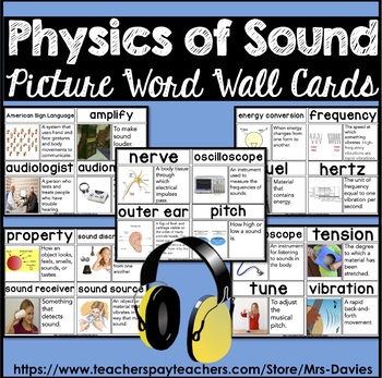 Preview of Physics of Sound Picture Word Wall SMALL