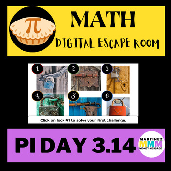 Preview of Pi Day 3.14 Math Digital Escape Room